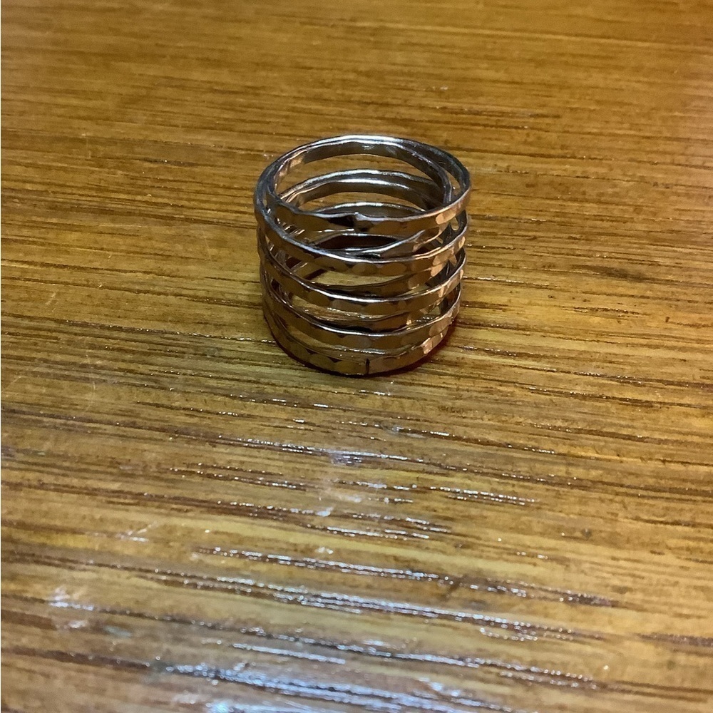 Spring Silver Tone Ring
